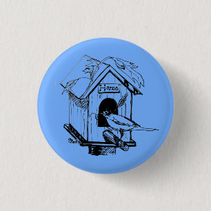 Badge Rond 2,50 Cm Birdhouse (Simply Scribbled) Button
