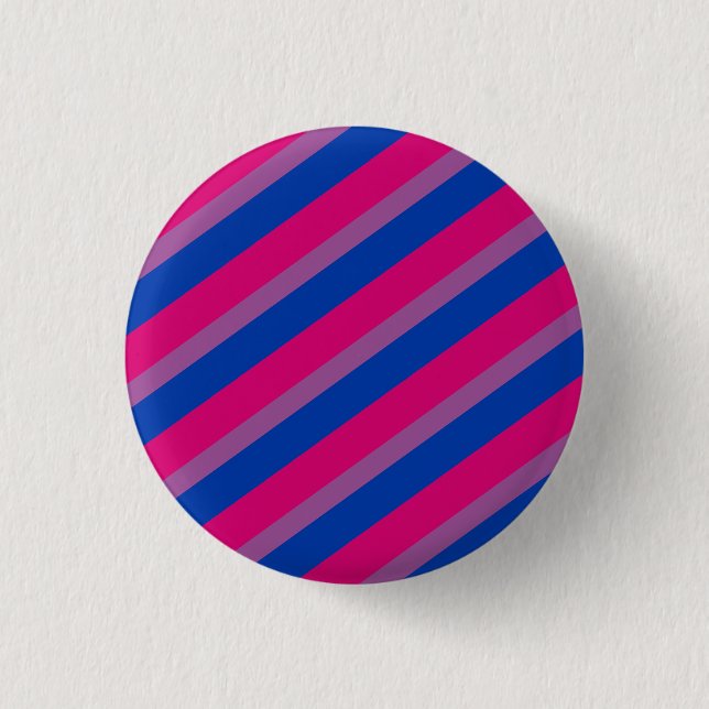 Badge Rond 2,50 Cm Bisexual Flag Stripes | Fierté bisexuelle (Devant)