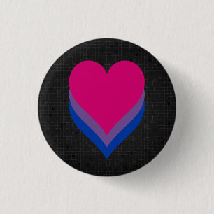 Badge Rond 2,50 Cm Bisexualité drapeau bouton noir