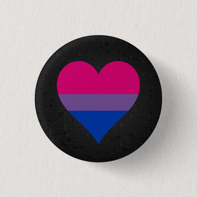 Badge Rond 2,50 Cm Bisexualité drapeau bouton noir (Devant)