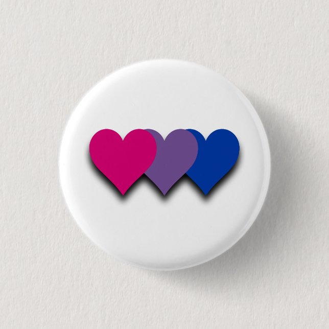 Badge Rond 2,50 Cm Bisexuality flag button (Devant)
