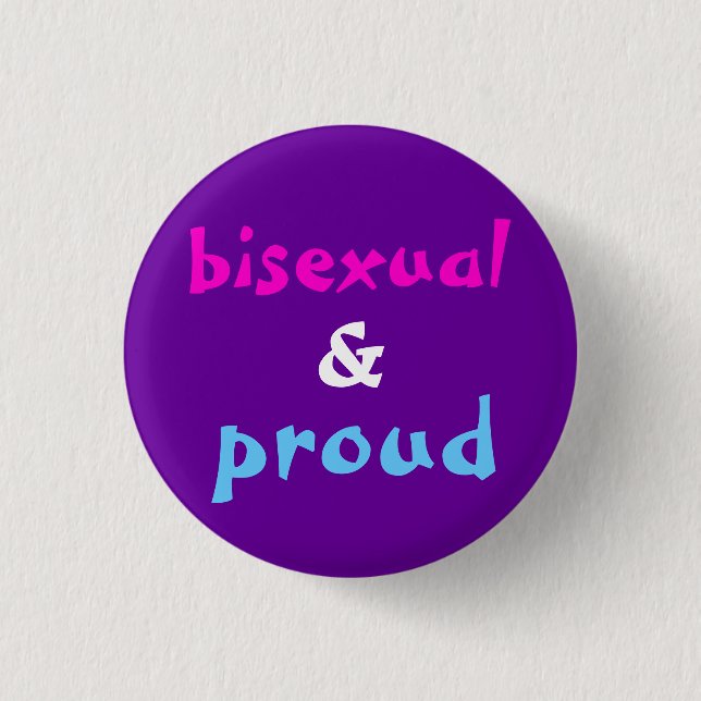Badge Rond 2,50 Cm Bisexuel et fier (Devant)
