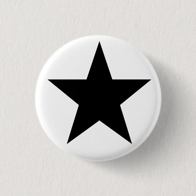 Badge Rond 2,50 Cm Black Anarchy STAR (de façon classique) (Devant)
