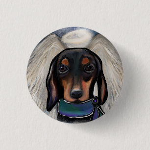 Badge Rond 2,50 Cm Black et Tan Dachshund