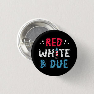 Badge Rond 2,50 Cm Blanc Rouge Et Dû, Faire-part De Grossesse Cadeaux