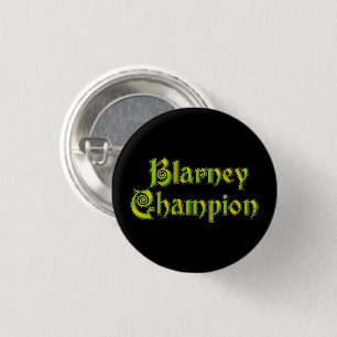 Badge Rond 2,50 Cm Blarney Champion bouton noir petit