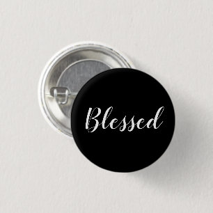 Badge Rond 2,50 Cm Blessé noir & blanc texte personnalisé texte mig