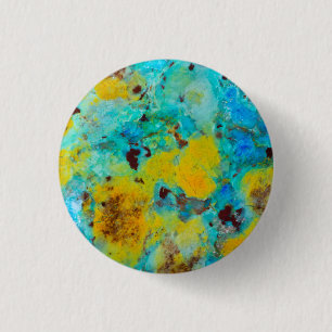 Badge Rond 2,50 Cm Bleu Chrysocolla Jasper