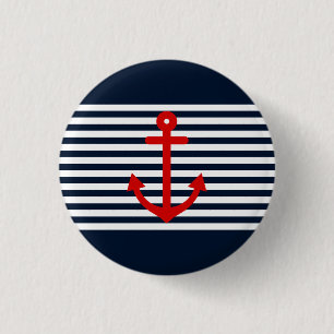 Badge Rond 2,50 Cm Bleu marine nautique