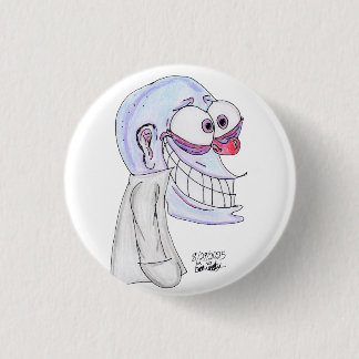 Badge Rond 2,50 Cm blue character smiling with coat