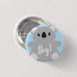 Badge Rond 2,50 Cm Blue Koala Bear Baby shower