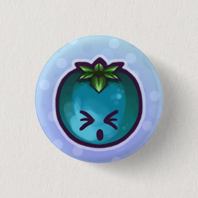 Badge Rond 2,50 Cm Blueberry>o< (Devant)