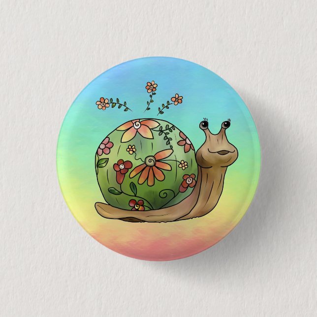 Badge Rond 2,50 Cm Blumenschnecke (Devant)