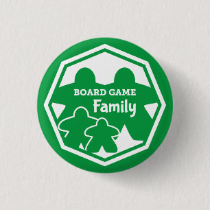 Badge Rond 2,50 Cm Board Game Family 2P2K White Frame Pin