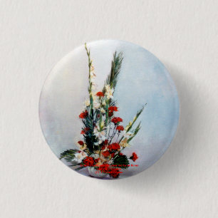 Badge Rond 2,50 Cm Bodegón de flores/Nature morte des fleurs