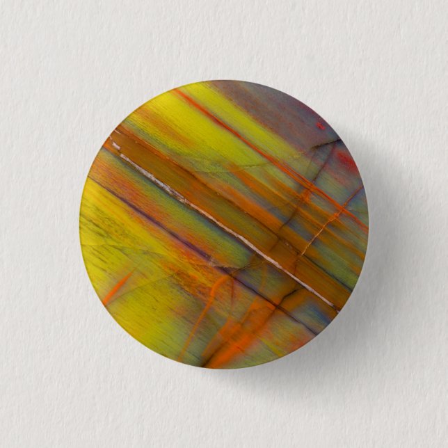 Badge Rond 2,50 Cm Bois pétrifié jaune (Devant)