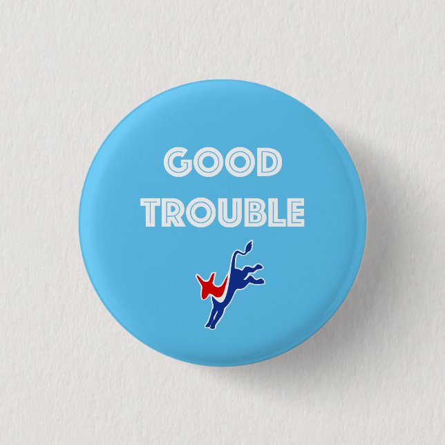 Badge Rond 2,50 Cm Bon âne de problème rond (Devant)