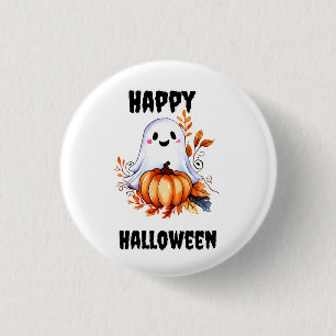 Badge Rond 2,50 Cm Bon Halloween mignon fantôme