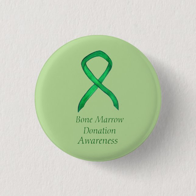 Badge Rond 2,50 Cm Bone Marrow Dons Sensibilisation Ruban Personnalis (Devant)