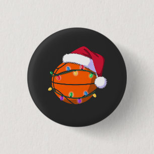 Badge Rond 2,50 Cm Bonhomme de neige Basketball Noël Père Noël Baseba