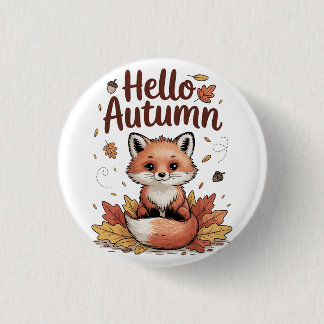 Badge Rond 2,50 Cm Bonjour Automne