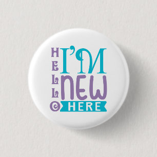 Badge Rond 2,50 Cm Bonjour, je suis nouveau ici