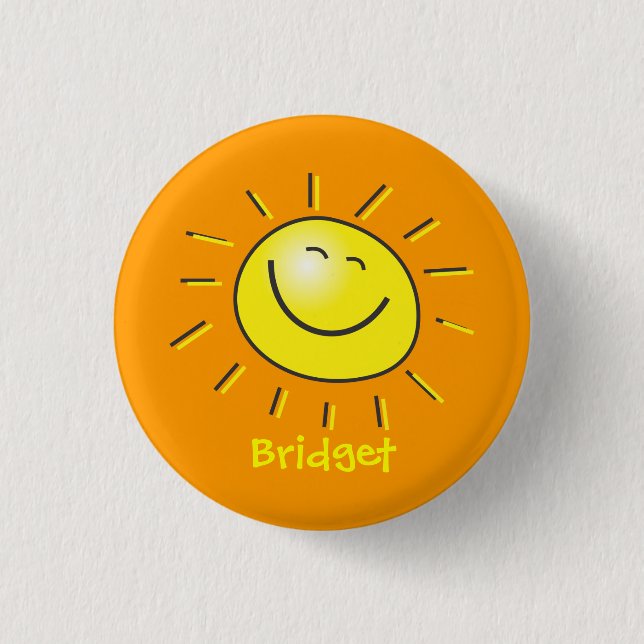Badge Rond 2,50 Cm Bonjour soleil (Devant)