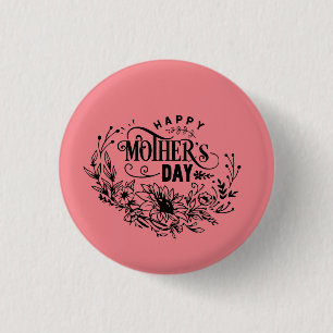Badge Rond 2,50 Cm Bonne fête des mères