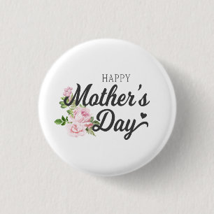 Badge Rond 2,50 Cm Bonne fête des mères aux roses roses roses Bout