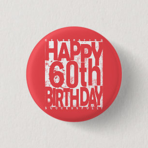 Badge Rond 2,50 Cm Bonne fête du 60e anniversaire