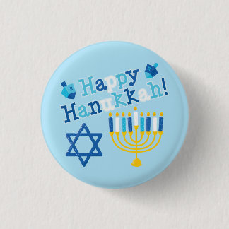 Badge Rond 2,50 Cm Bonne Hanoukka