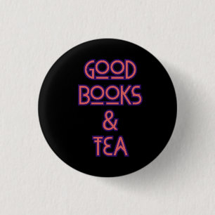 Badge Rond 2,50 Cm Bons livres et vers à thé