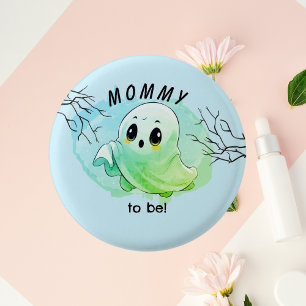 Badge Rond 2,50 Cm Boo Baby shower Halloween Bleu à thème mignonne fê