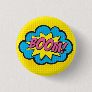 Badge Rond 2,50 Cm BOOM ! Pin superbe GV2 de fille