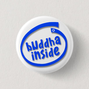 Badge Rond 2,50 Cm Bouddha à l'intérieur