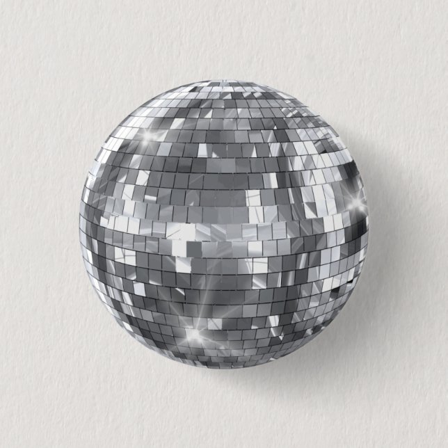 Badge Rond 2,50 Cm Boule Disco (Devant)