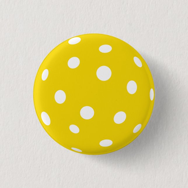 Badge Rond 2,50 Cm Boule jaune Pickleball Sport (Devant)