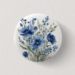 Badge Rond 2,50 Cm Bouquet de fleurs Elégante aquarelle