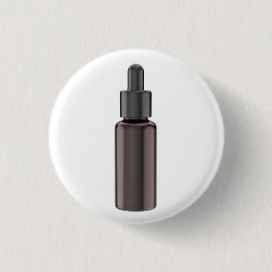 Badge Rond 2,50 Cm Bouteille de verre avec pipette