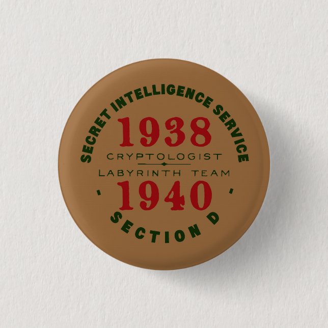 Badge Rond 2,50 Cm Bouton 1938-1940 de Cryptologist (Devant)
