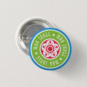 Badge Rond 2,50 Cm Bouton 1 du logo Mah Jongg