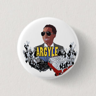 Badge Rond 2,50 Cm Bouton à motifs de losanges