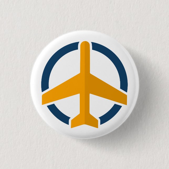 Badge Rond 2,50 Cm Bouton aérospatial vigilant (Devant)
