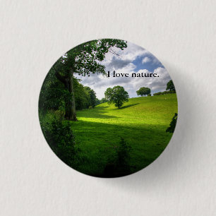 Badge Rond 2,50 Cm Bouton affectueux de nature