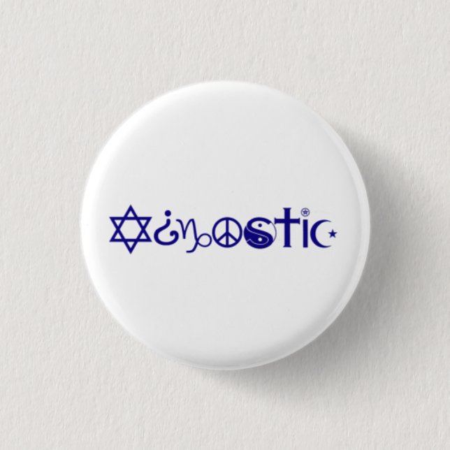 Badge Rond 2,50 Cm Bouton agnostique (Devant)