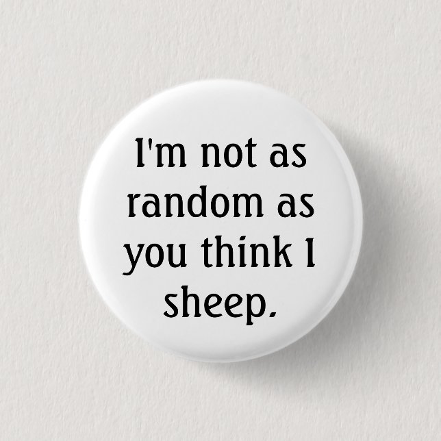 Badge Rond 2,50 Cm bouton aléatoire de moutons (Devant)