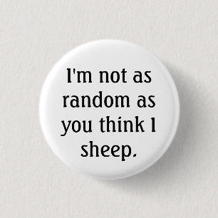 Badge Rond 2,50 Cm bouton aléatoire de moutons