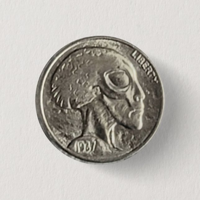Badge Rond 2,50 Cm Bouton Alien Head Coin (Devant)