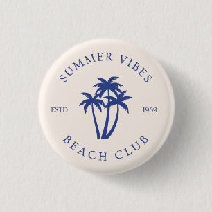 Badge Rond 2,50 Cm Bouton Ambiance Estivale
