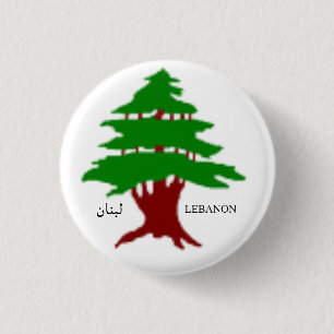 Badge Rond 2,50 Cm Bouton Ancien Cèdre du Liban